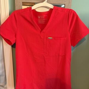 Figs scrub top  *Pride special edition-fiery coral*